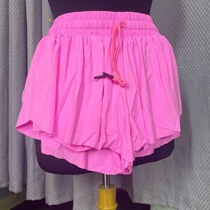 Bright Pink flowy fitness shorts
